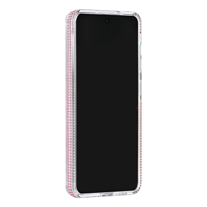 Transparant TUNIQ telefoonhoesje, van voren op een telefoon