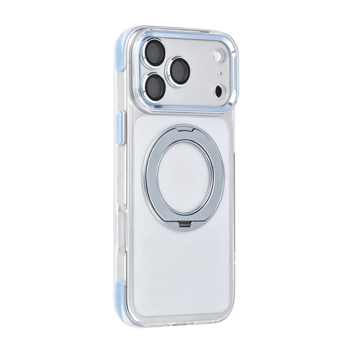 TUNIQ iPhone 18 Pro Max MagSafe Hoesje met 360 graden standaard - Lichtblauw