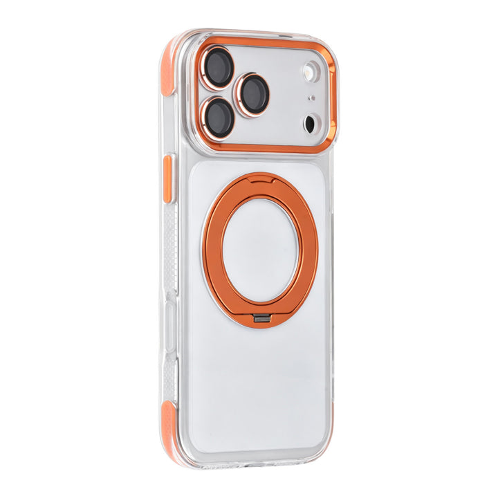 TUNIQ iPhone 18 Pro Max MagSafe Hoesje met 360 graden standaard - Oranje