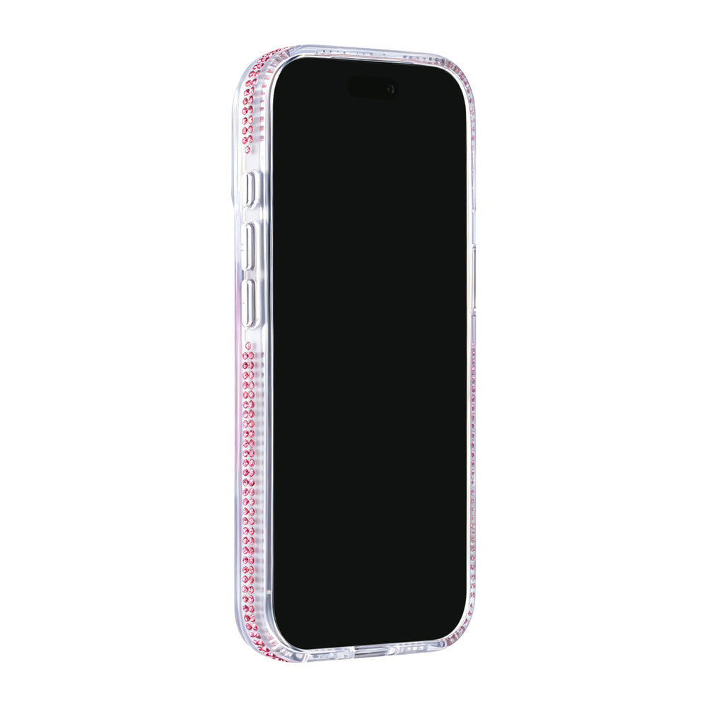 Transparant TUNIQ telefoonhoesje, van voren op een telefoon