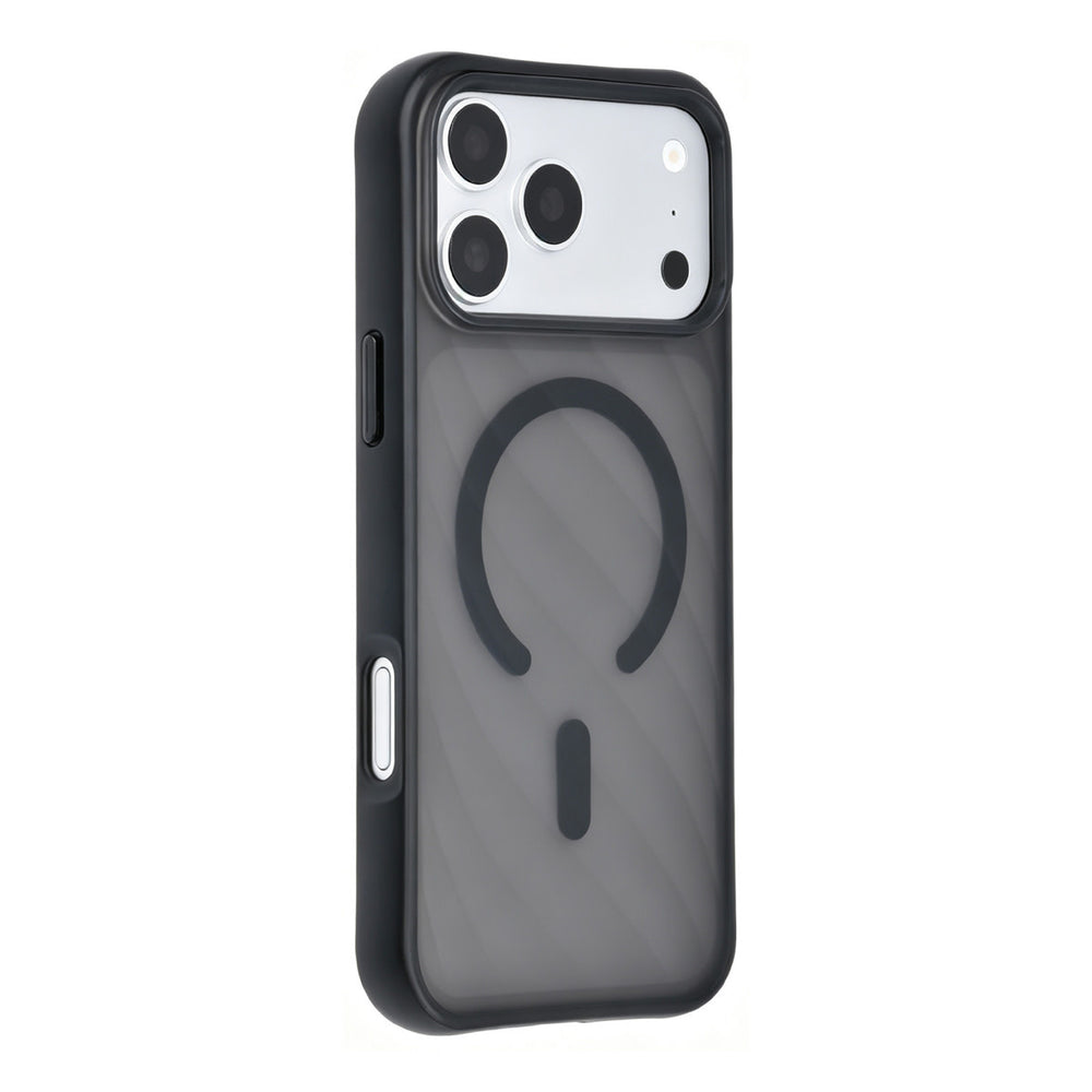 TUNIQ iPhone 18 Pro Max MagSafe Hoesje met patroon en Skin Touch - Zwart