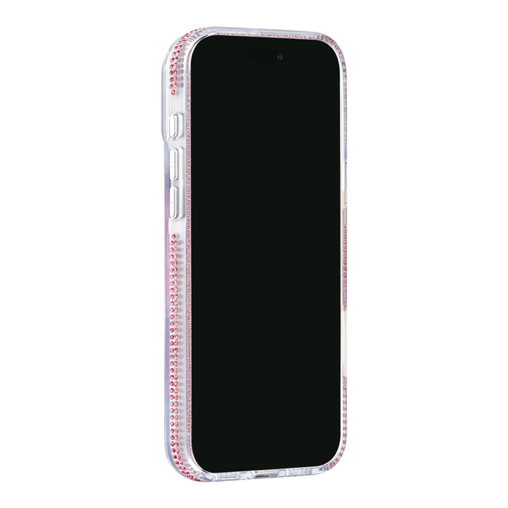 Transparant TUNIQ telefoonhoesje, van voren op een telefoon