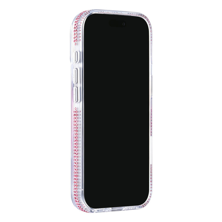 Transparant TUNIQ telefoonhoesje, van voren op een telefoon