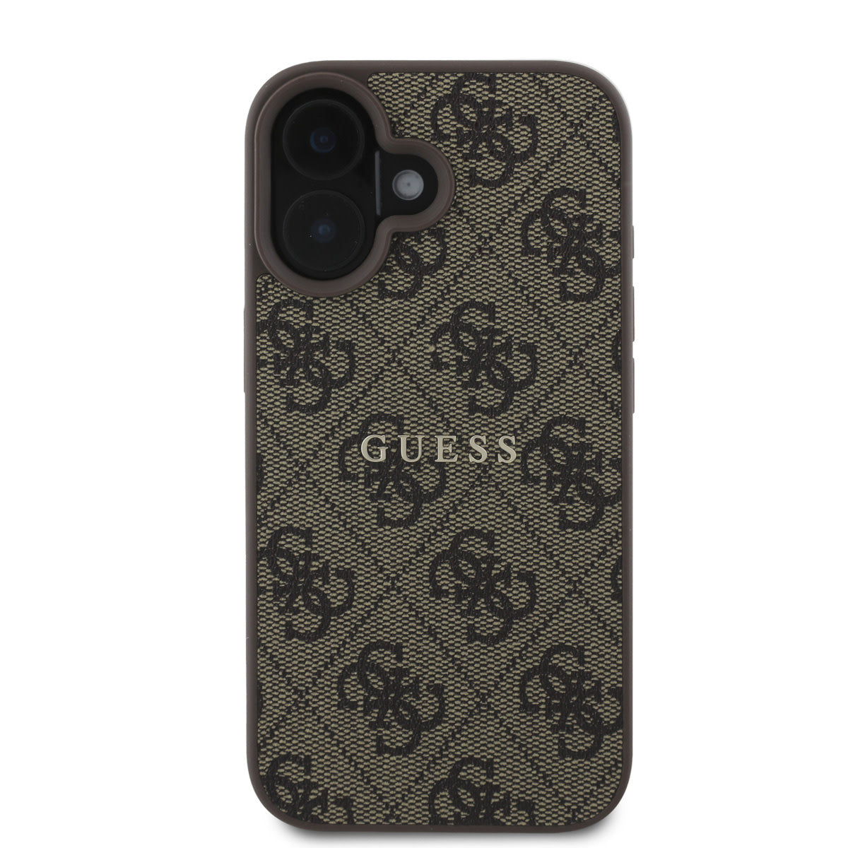 Guess iPhone 16 Plus Backcover hoesje - HC Magsafe PU 4G Classic Metal logo - Bruin