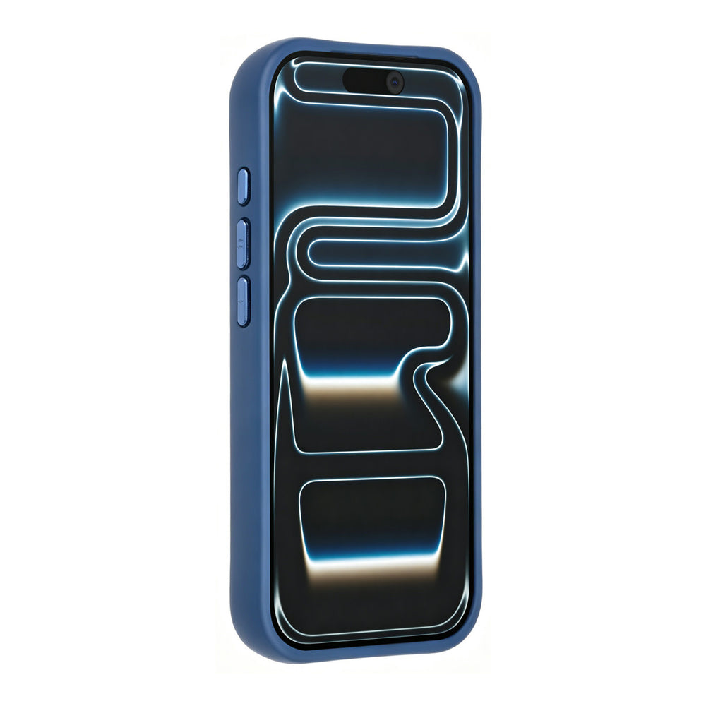 TUNIQ iPhone 18 Pro MagSafe Hoesje met patroon en Skin Touch - Donkerblauw