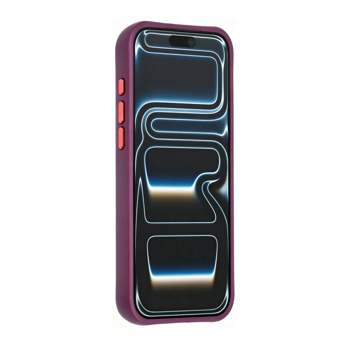 TUNIQ iPhone 18 Pro Max MagSafe Hoesje met patroon en Skin Touch - Bordeaux