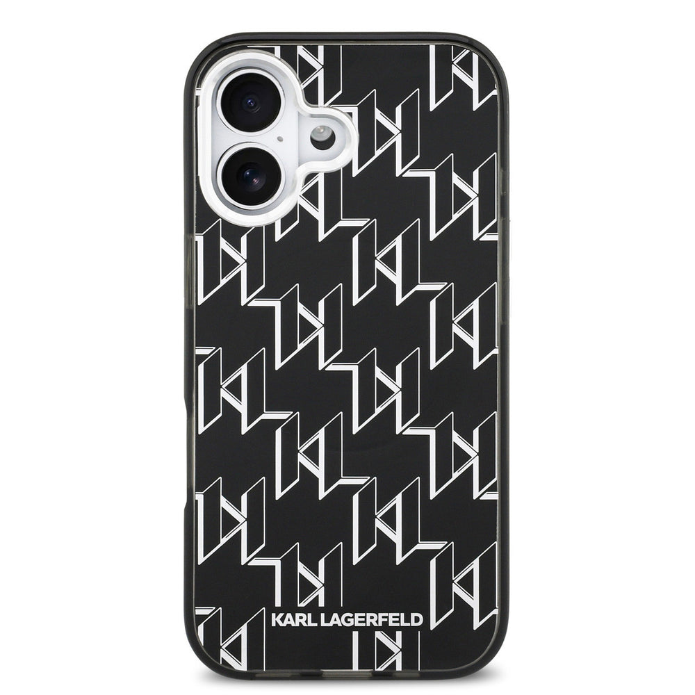 Karl Lagerfeld iPhone 17 Backcover hoesje - HC MagSafe IML KL Monogram - Zwart-Ilumina Benelux