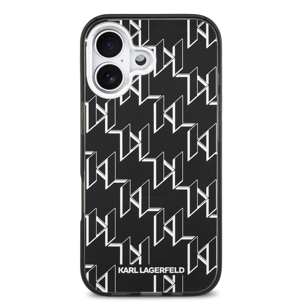 Karl Lagerfeld iPhone 17 Backcover hoesje - HC MagSafe IML KL Monogram - Zwart-Ilumina Benelux