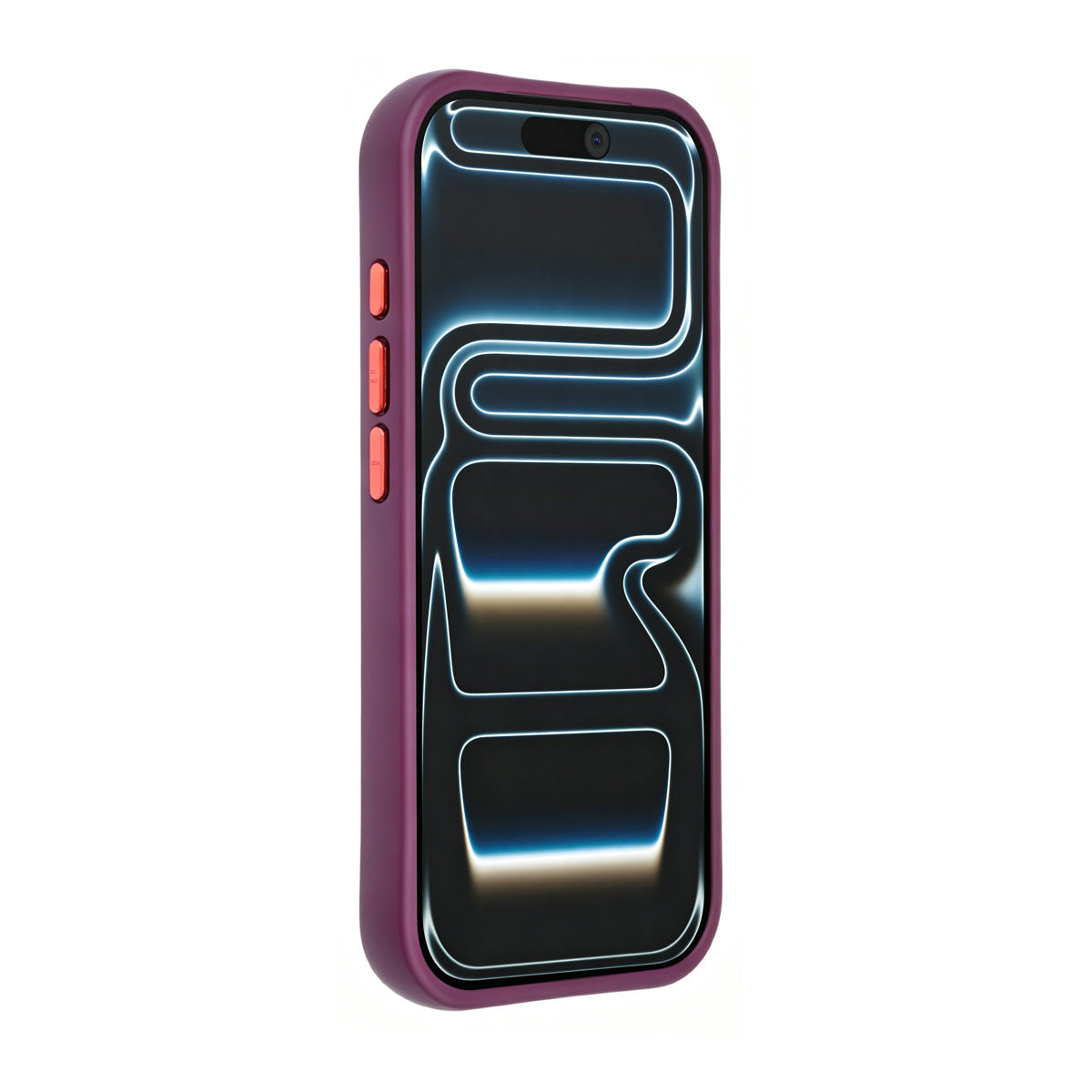 TUNIQ iPhone 18 Pro MagSafe Hoesje met patroon en Skin Touch - Bordeaux