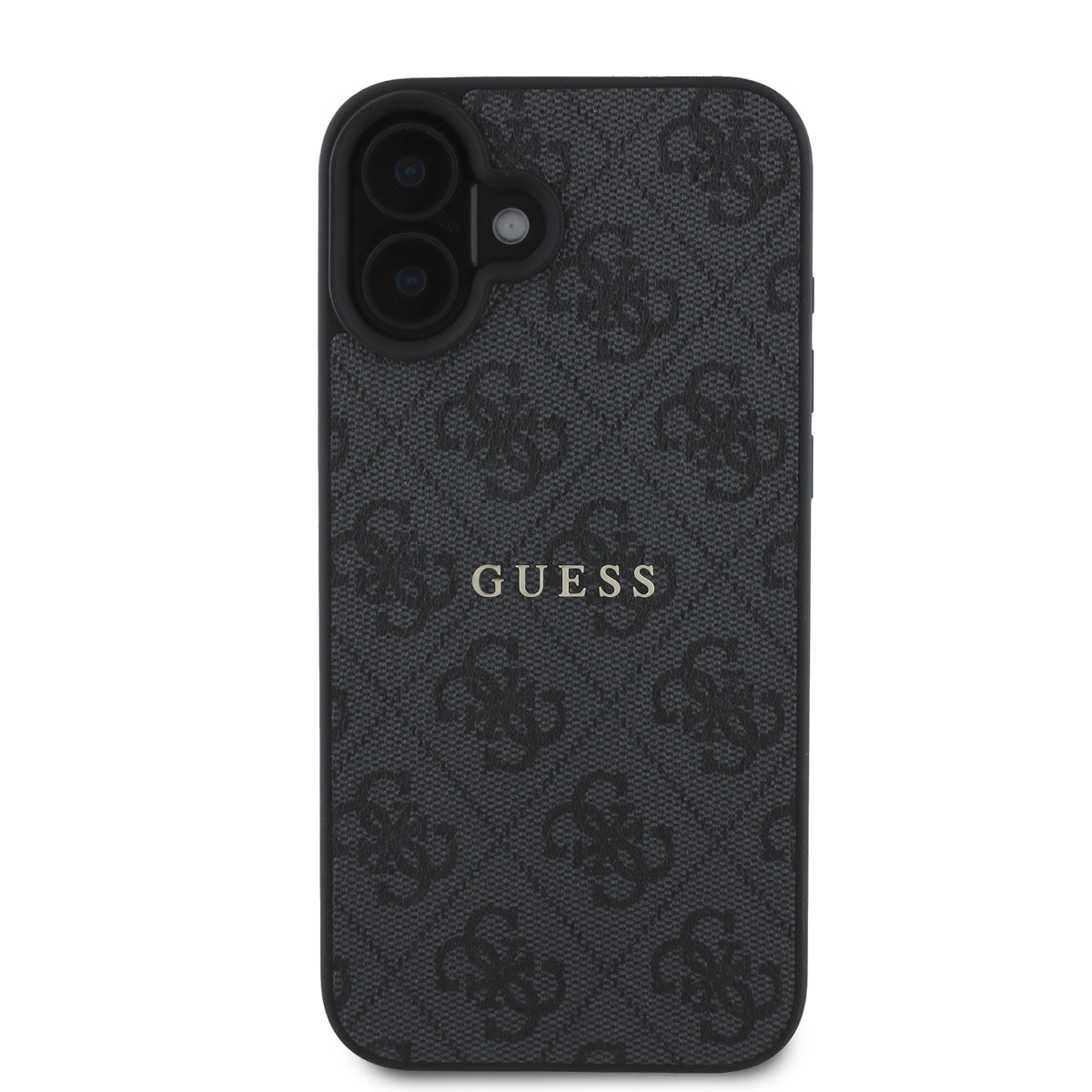 Guess iPhone 16 Plus Backcover hoesje - HC Magsafe PU 4G Classic Metal Logo - Zwart