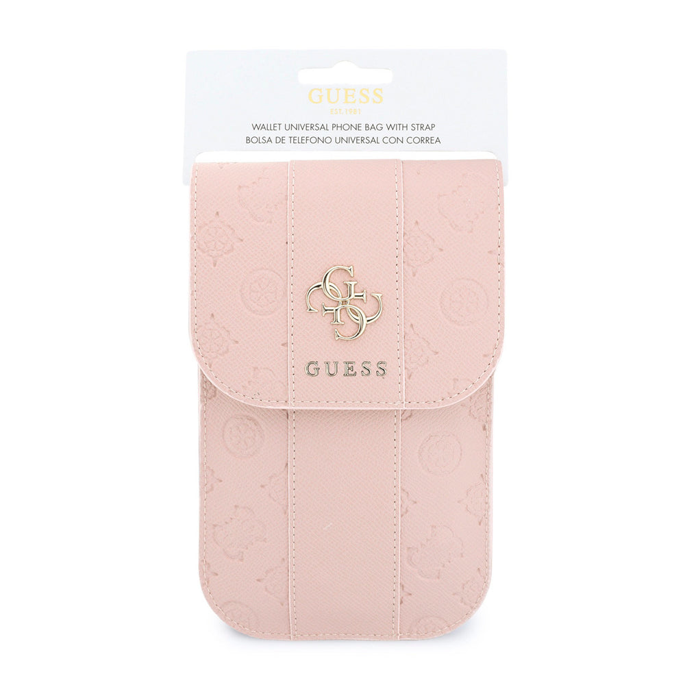 Roze Guess telefoontas op verpakkingskaart