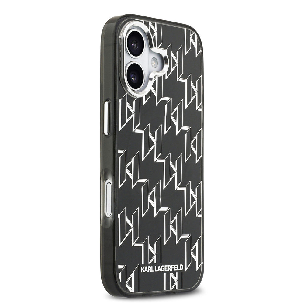 Karl Lagerfeld iPhone 17 Backcover hoesje - HC MagSafe IML KL Monogram - Zwart-Ilumina Benelux