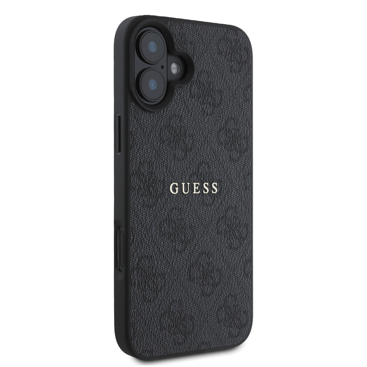 Guess iPhone 16 Plus Backcover hoesje - HC Magsafe PU 4G Classic Metal Logo - Zwart