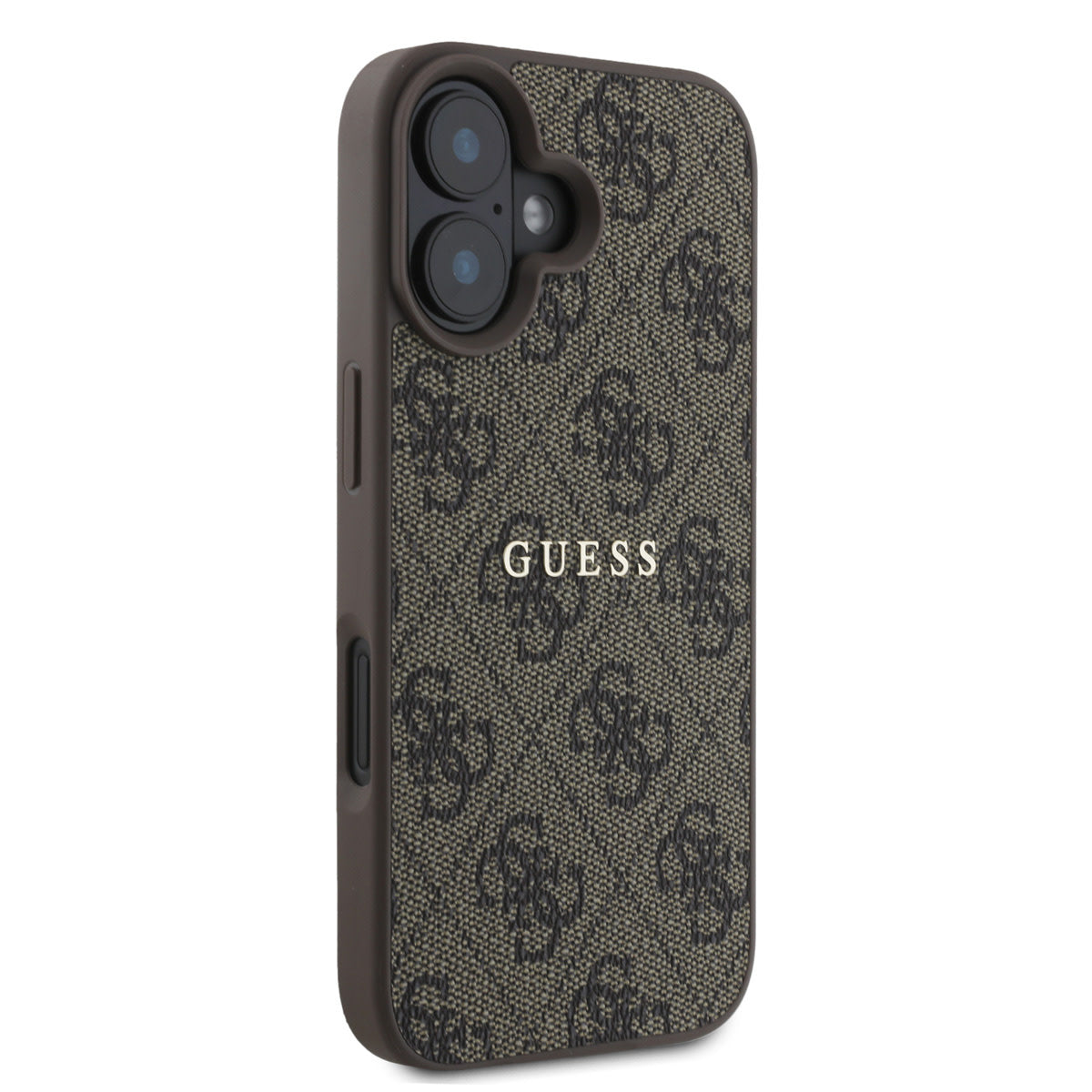 Guess iPhone 16 Plus Backcover hoesje - HC Magsafe PU 4G Classic Metal logo - Bruin
