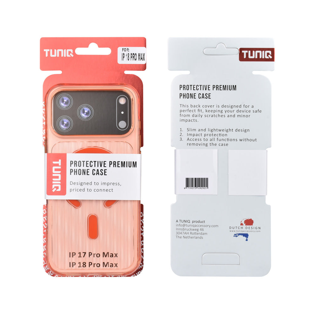TUNIQ iPhone 18 Pro Max MagSafe Hoesje met patroon - Oranje