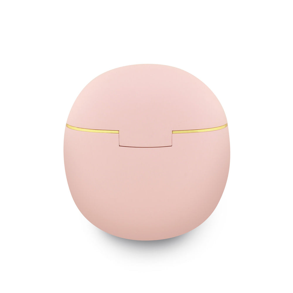 Achterkant van roze Guess oplaadcase