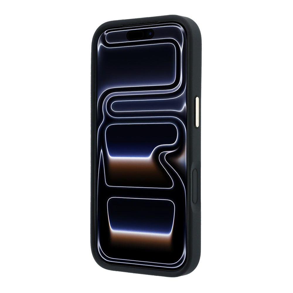 Zwart Guess telefoonhoesje van voren op een telefoon
