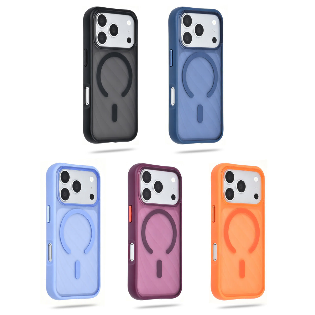 TUNIQ iPhone 18 Pro MagSafe Hoesje met patroon en Skin Touch - Lichtblauw