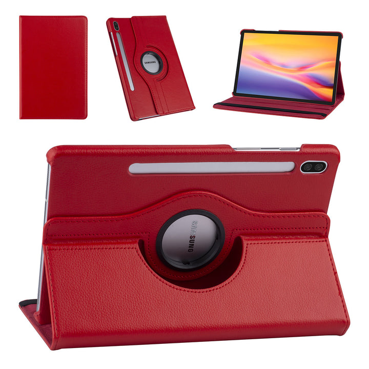 Samsung Galaxy Tab S6 10.5 2019 T860 Hoesjes – 360° draaibaar – Rood-Tablethoesjes-Ilumina Benelux