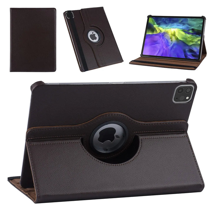 iPad Pro 11 2020/2021/2022 360° Draaibare Hoesje – Bruin-Tablethoesjes-Ilumina Benelux