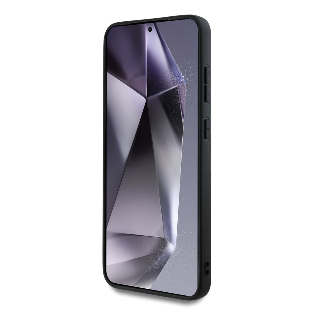 Goudkleurig Guess telefoonhoesje, van voren op een telefoon