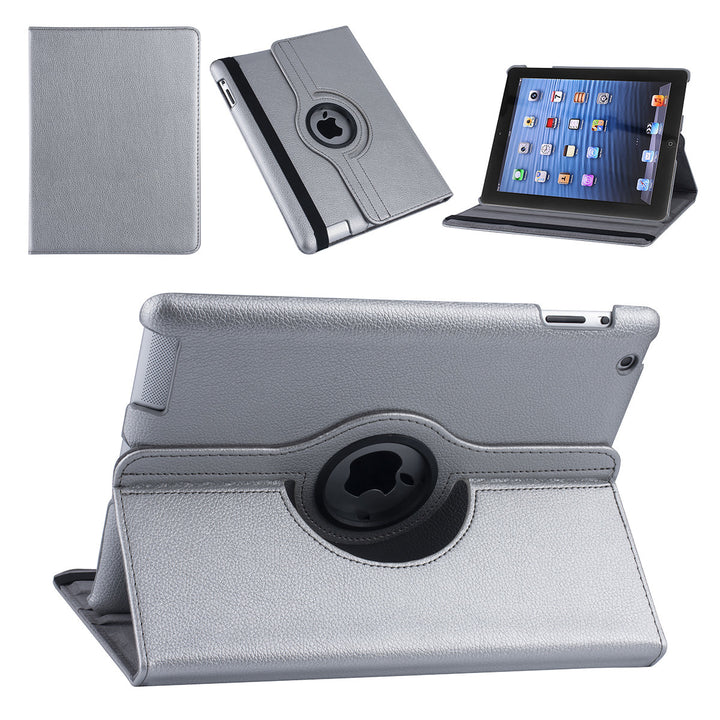 iPad 2/3/4 9.7 inch Hoesjes Multi-stand standfunctie – Grijs-Tablethoesjes-Ilumina Benelux