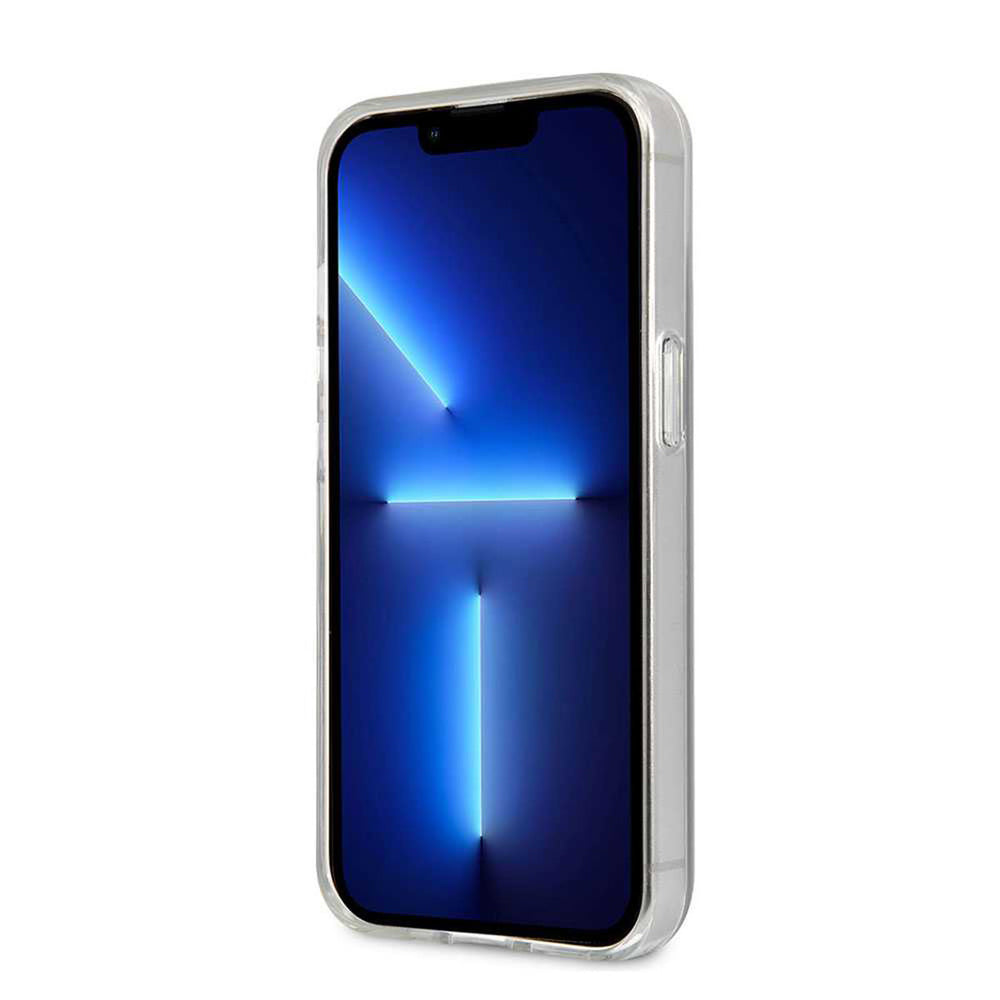 Transparant Ferrari telefoonhoesje, van voren op een telefoon