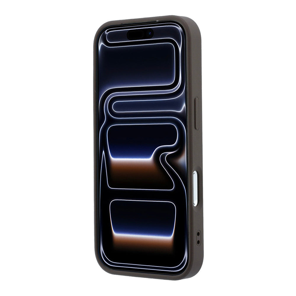 Bruin Guess telefoonhoesje van voren op een telefoon