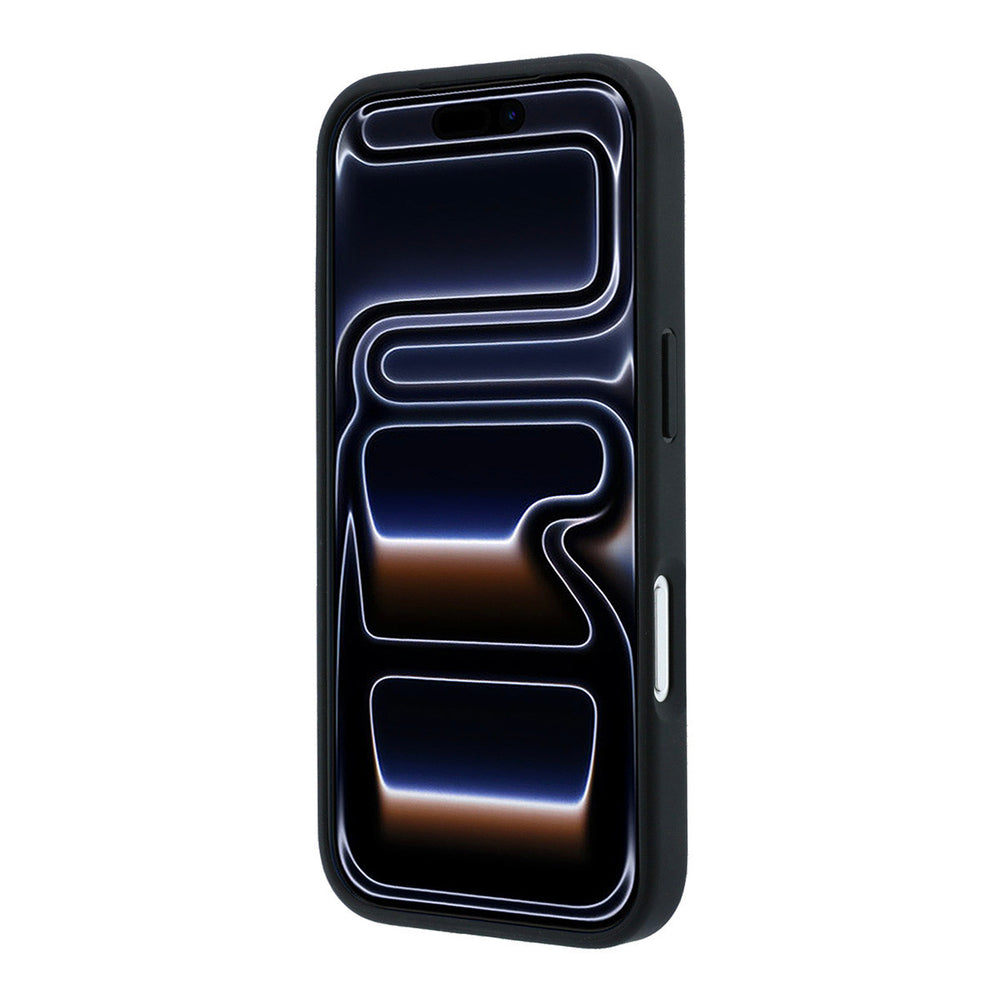 Zwart Guess telefoonhoesje van voren op een telefoon