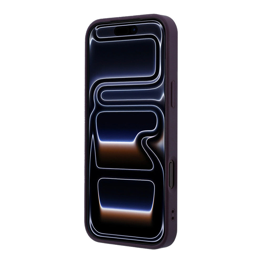 Bordeauxkleurig Guess telefoonhoesje van voren op een telefoon