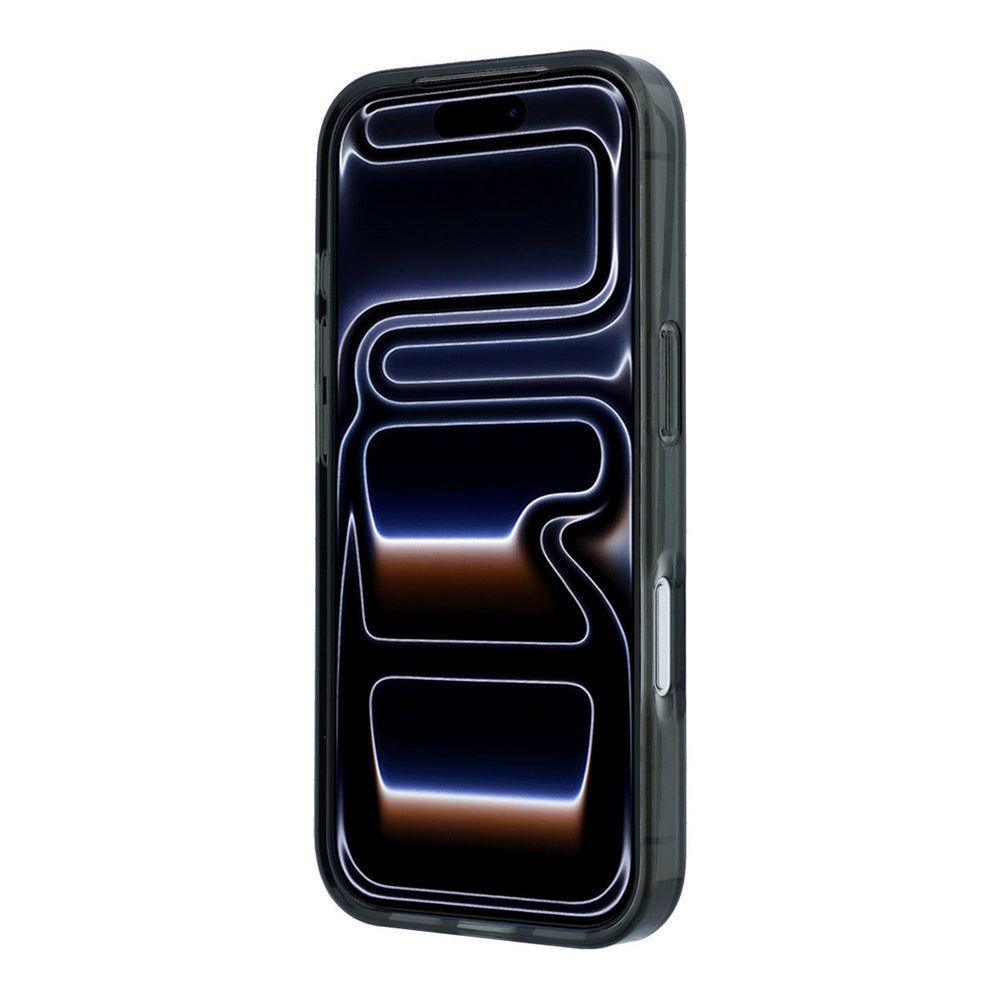 Zwart Guess telefoonhoesje, van voren op een telefoon