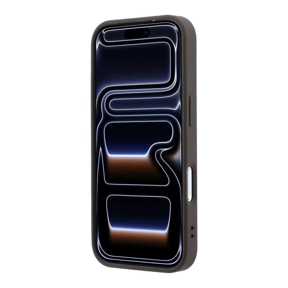 Bruin Guess telefoonhoesje van voren op een telefoon