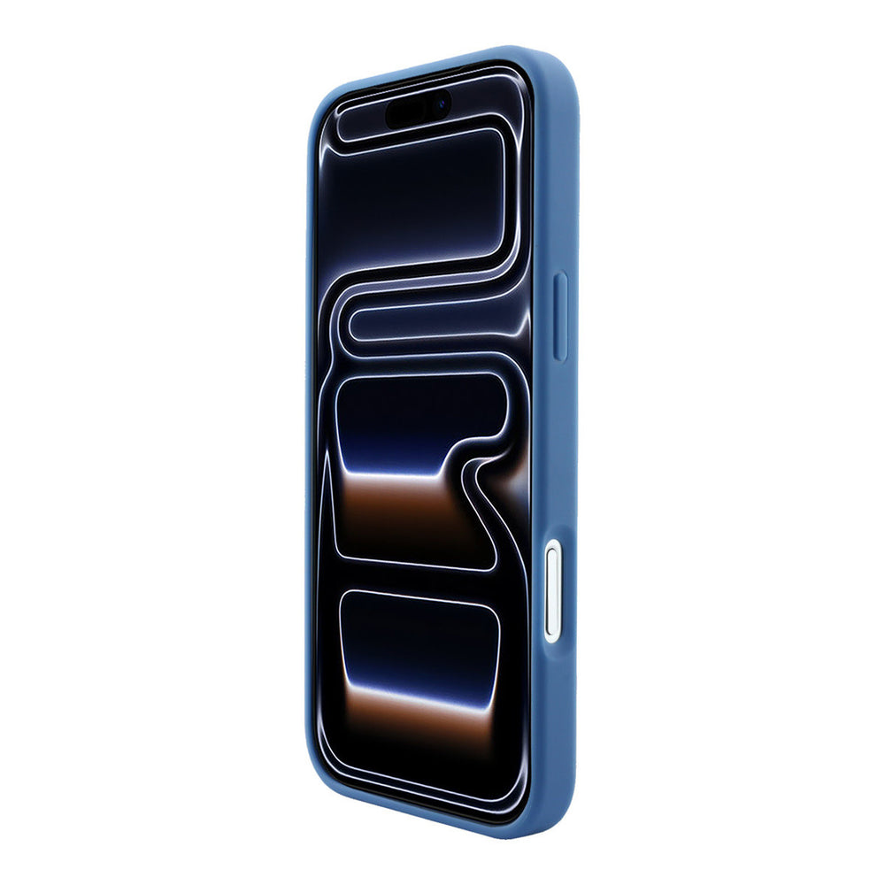 Blauw Guess telefoonhoesje van voren op een telefoon