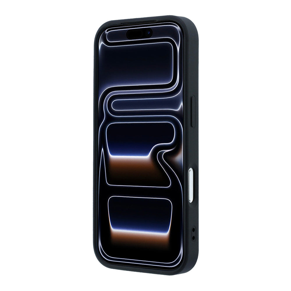 Zwart Guess telefoonhoesje van voren op een telefoon