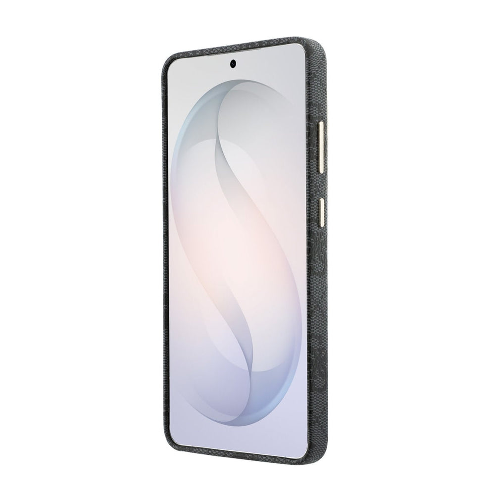 Zwart Guess telefoonhoesje, van voren op een telefoon