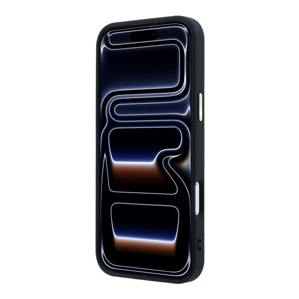 Zwart Guess telefoonhoesje, van voren op een telefoon