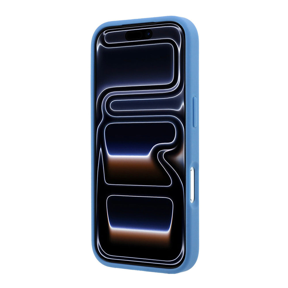 Blauw Guess telefoonhoesje van voren op een telefoon