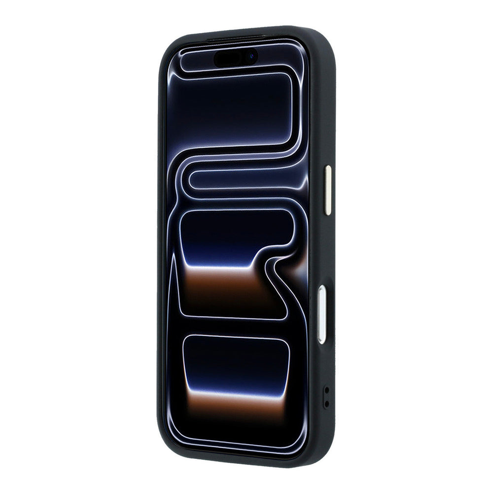 Zwart Guess telefoonhoesje, van voren op een telefoon
