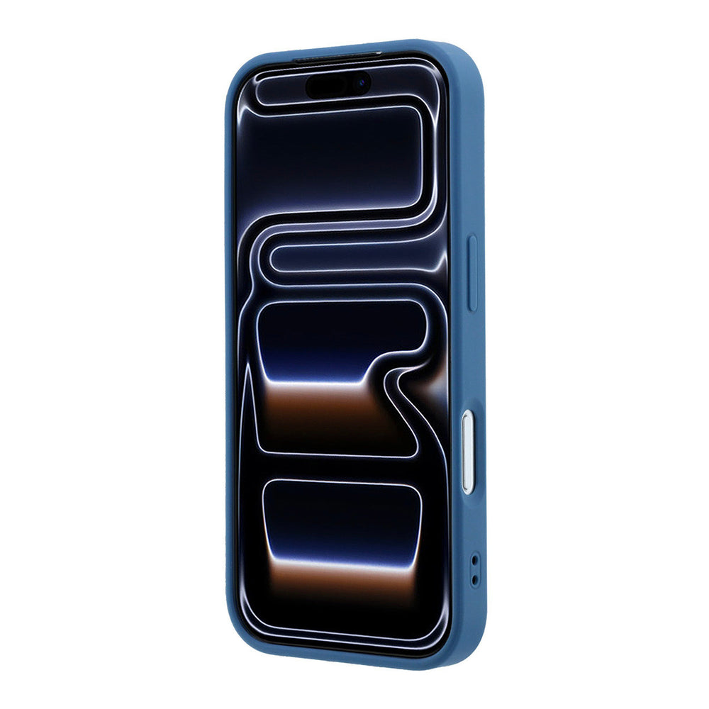 Blauw Guess telefoonhoesje van voren op een telefoon