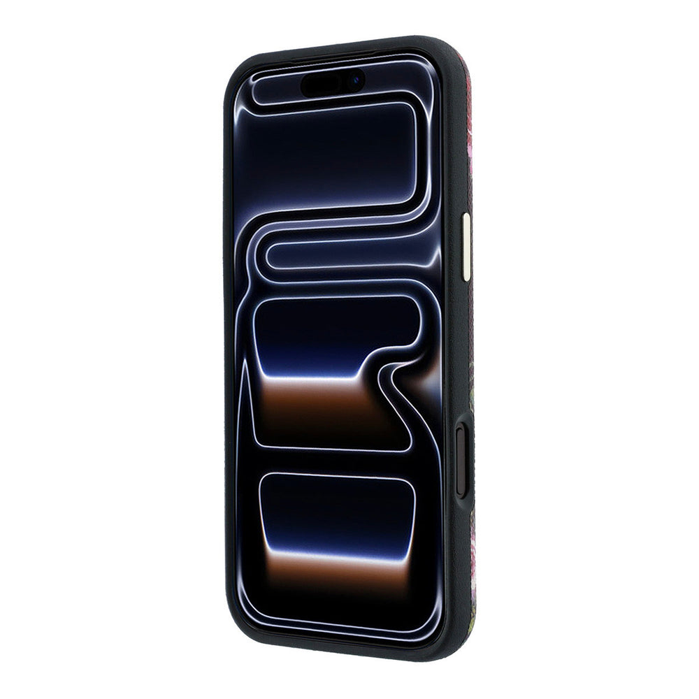 Zwart Guess telefoonhoesje van voren op een telefoon