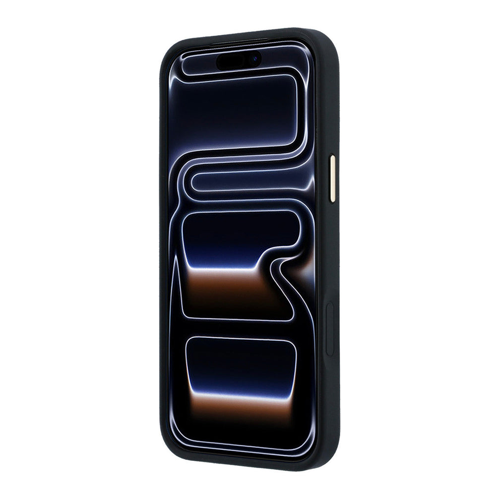 Zwart Guess telefoonhoesje van voren op een telefoon