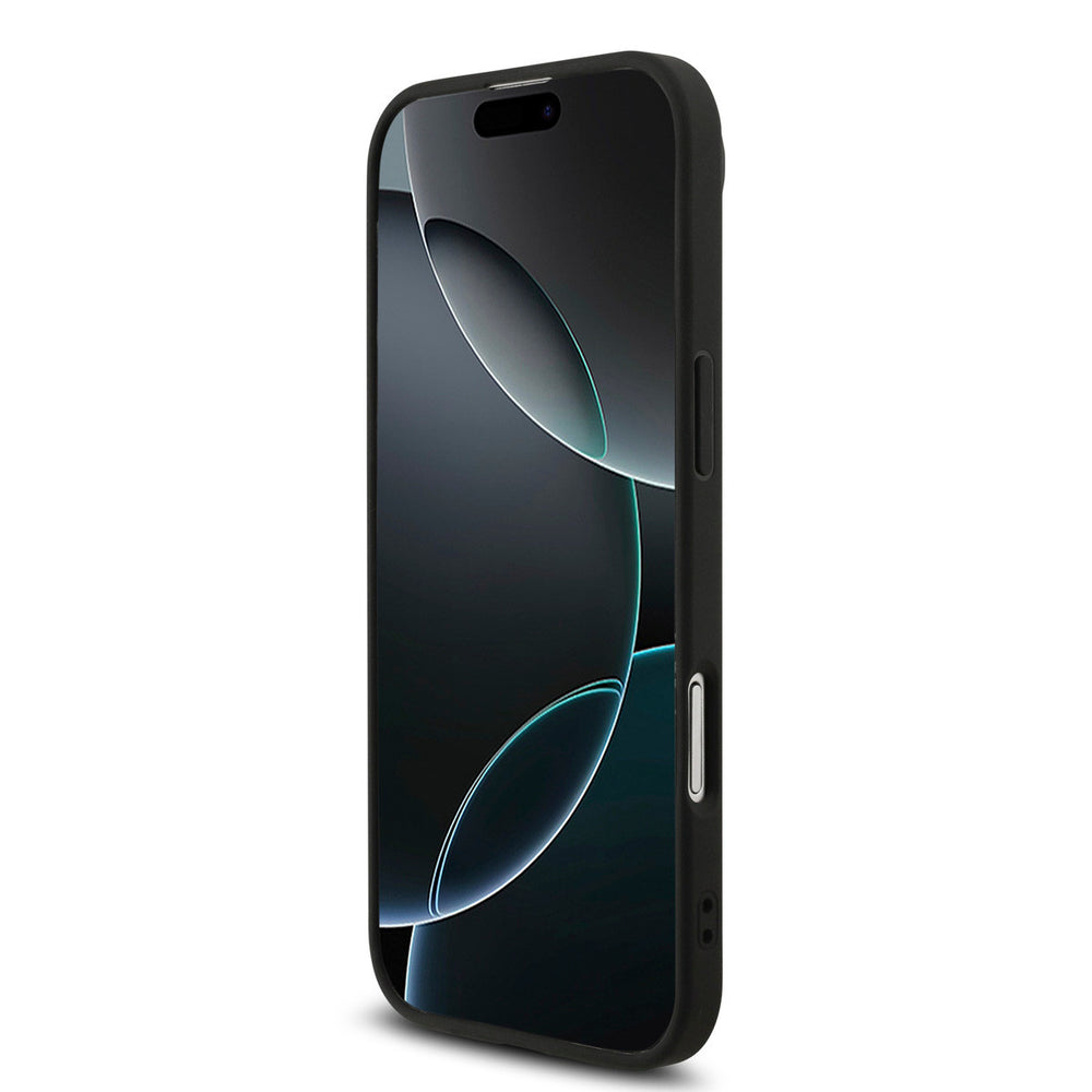 Zwart Guess telefoonhoesje van voren op een telefoon