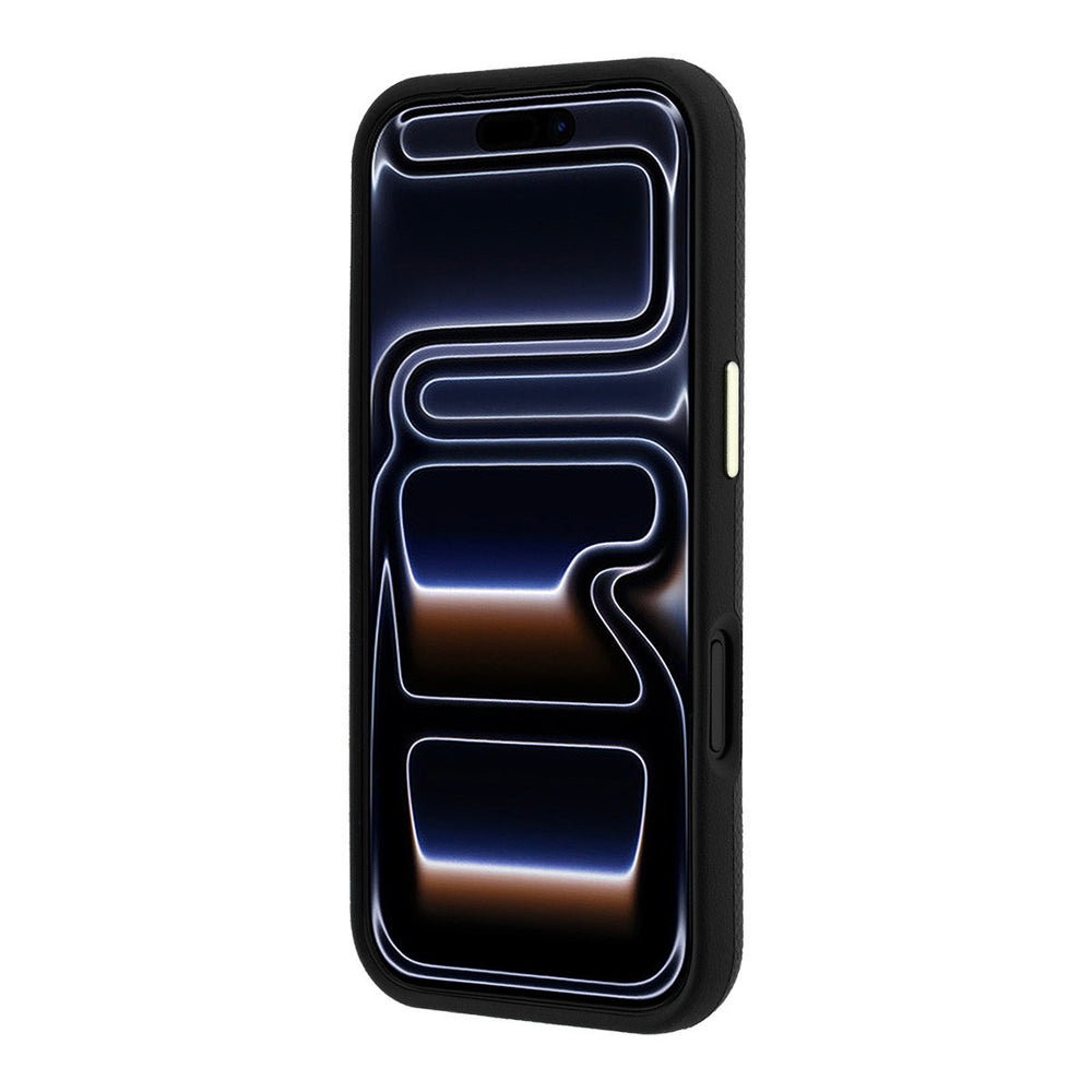 Zwart Guess telefoonhoesje van voren op een telefoon