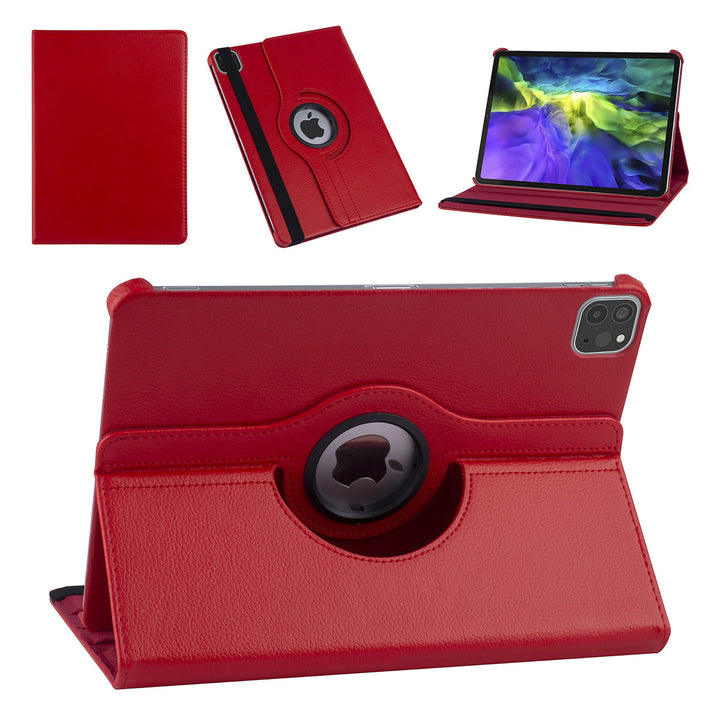 iPad Pro 11 inch 2020/2021/2022 Hoesjes – 360° draaibaar Hoesje – Rood-Tablethoesjes-Ilumina Benelux