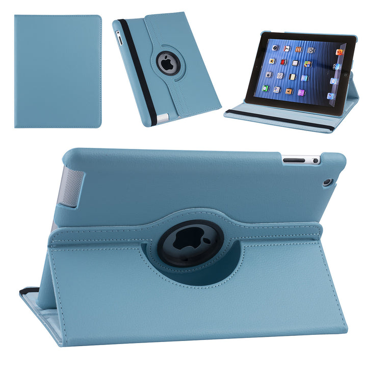 iPad 2/3/4 9.7 inch Hoesjes Multi-stand Standfunctie – Lichtblauw-Tablethoesjes-Ilumina Benelux