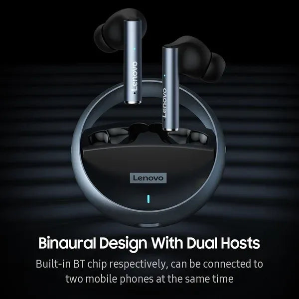 Lenovo ThinkPlus Live Pods LP60 – Draadloze Bluetooth Oordopjes – BT 5.0 – TWS Stereo Earbuds – Zwart-Ilumina Benelux