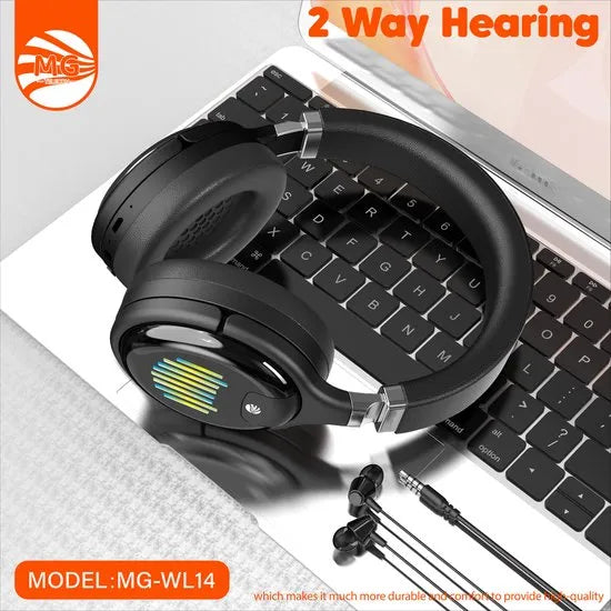 Draadloze Bluetooth Koptelefoon – Over-Ear Headset met Microfoon – Bluetooth 5.3 – 20 Uur Batterijduur – Zwart-Ilumina Benelux