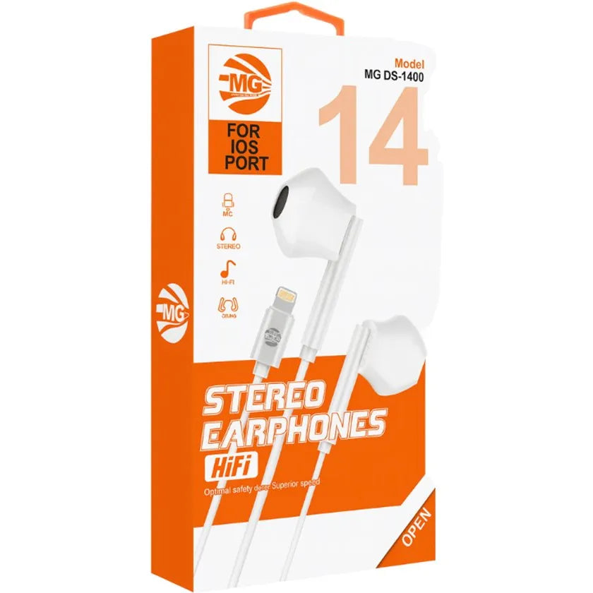 Stereo Oordopjes met Lightning Aansluiting voor iPhone en iPad – Wit-Ilumina Benelux