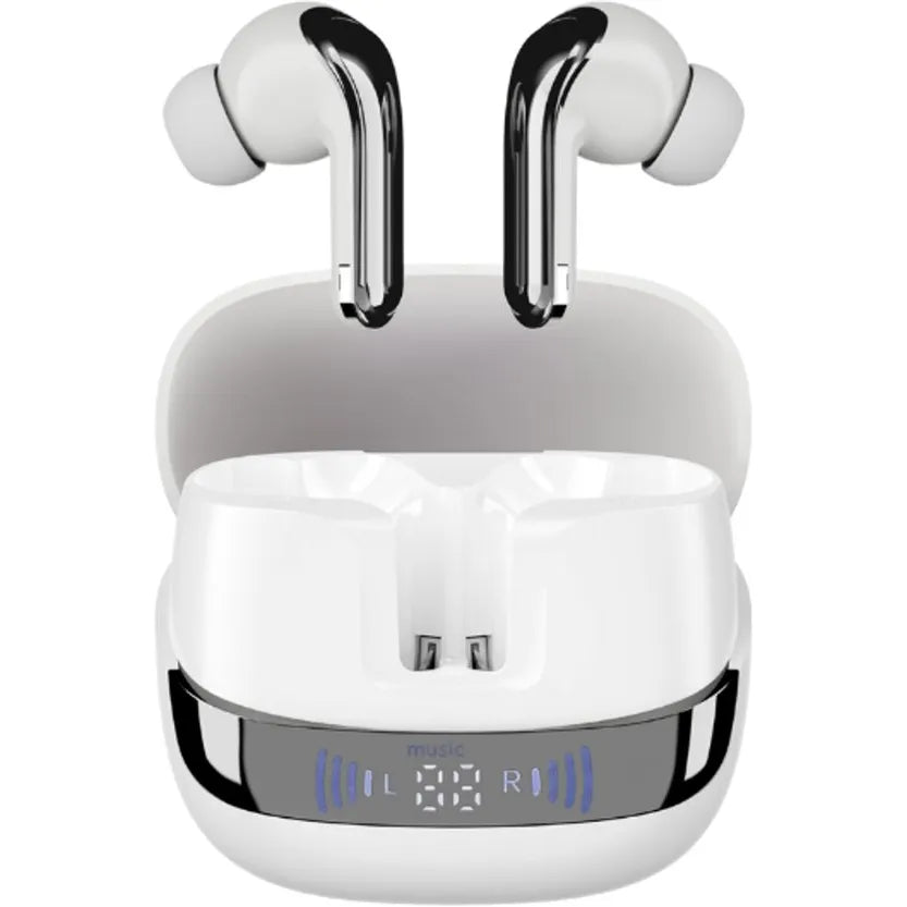 Draadloze Bluetooth Oordopjes met ENC – LED Display – True Wireless Earbuds – Wit-Ilumina Benelux