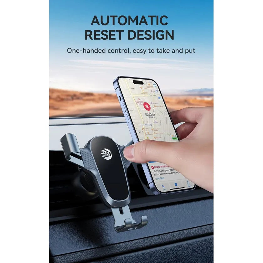 Auto Telefoonhouder – Ventilatierooster – Gravity Lock – Zwart-Ilumina Benelux
